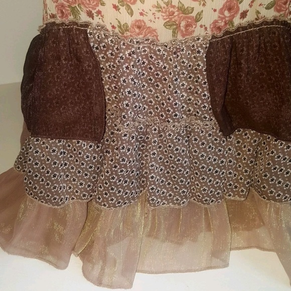 🍬Awake by OS earthtone floral sheer racerback S - Picture 4 of 9